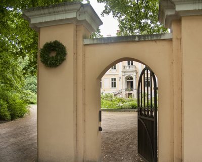 through a gate